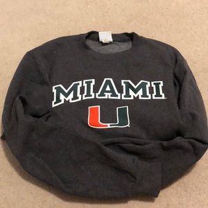 University of Miami sweatshirt